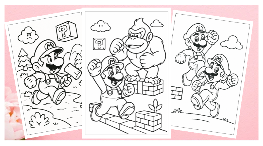 Super Mario coloring pages